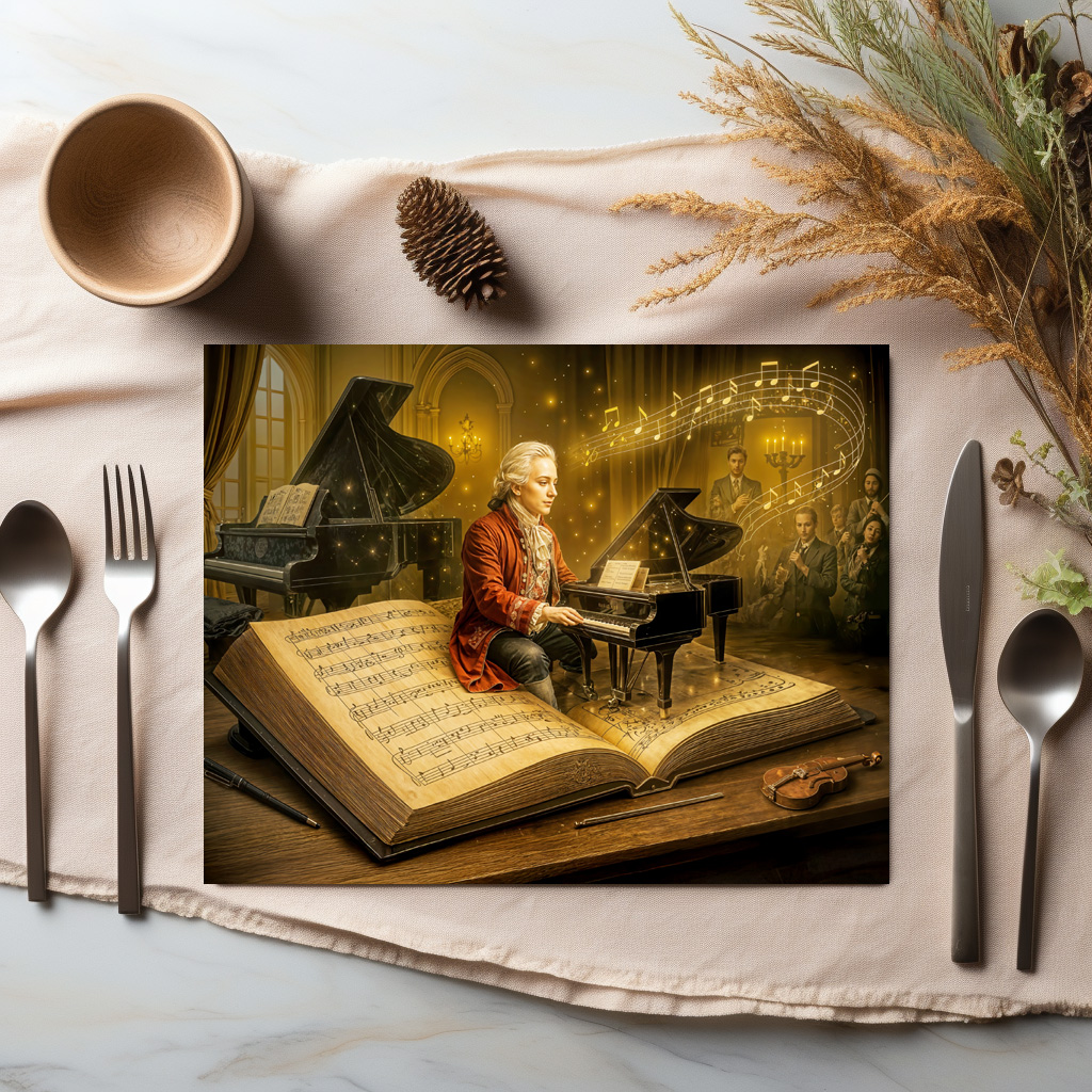 raxxa Premium-Tischset: Mozart music scene from classic book