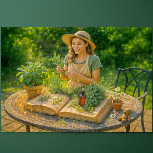 raxxa Premium-Tischset: Herbal wisdom from ancient botanical book