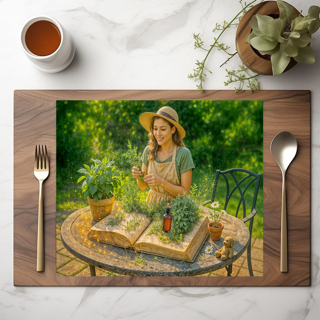 raxxa Premium-Tischset: Herbal wisdom from ancient botanical book – Image 2