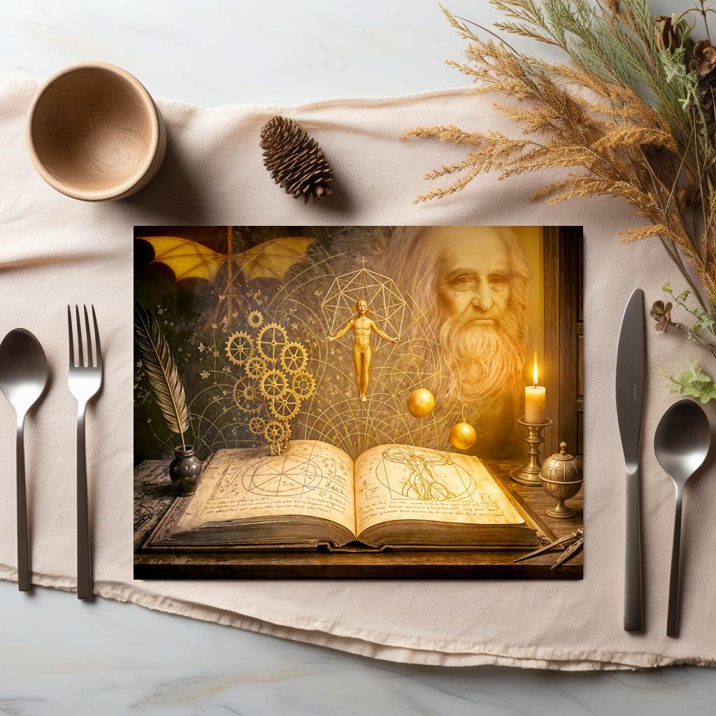 raxxa Premium-Tischset: Da Vinci inventions from ancient sketchbook – Image 2