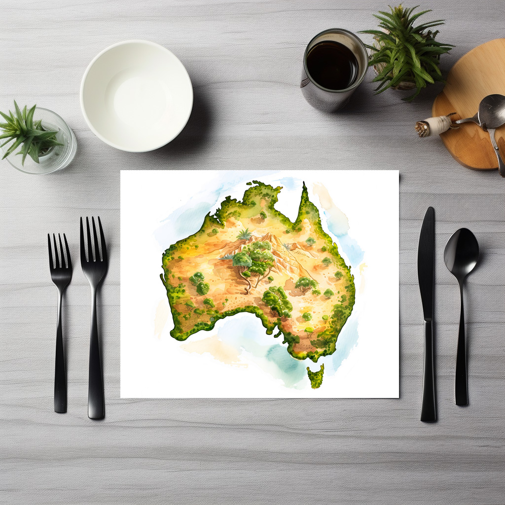 raxxa Premium-Tischset: Watercolor Map of Australia - immagine 2