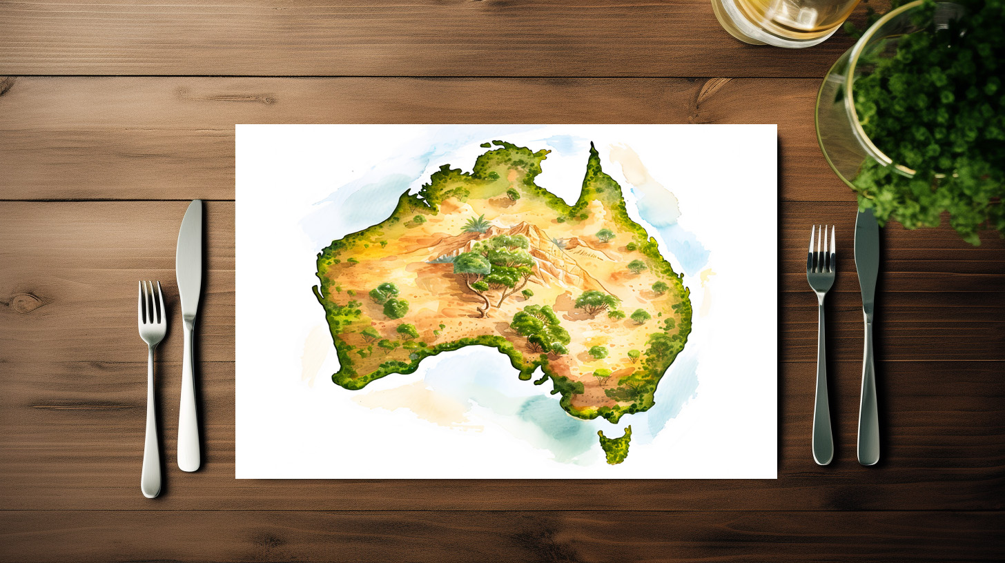 raxxa Premium-Tischset: Watercolor Map of Australia - immagine 3