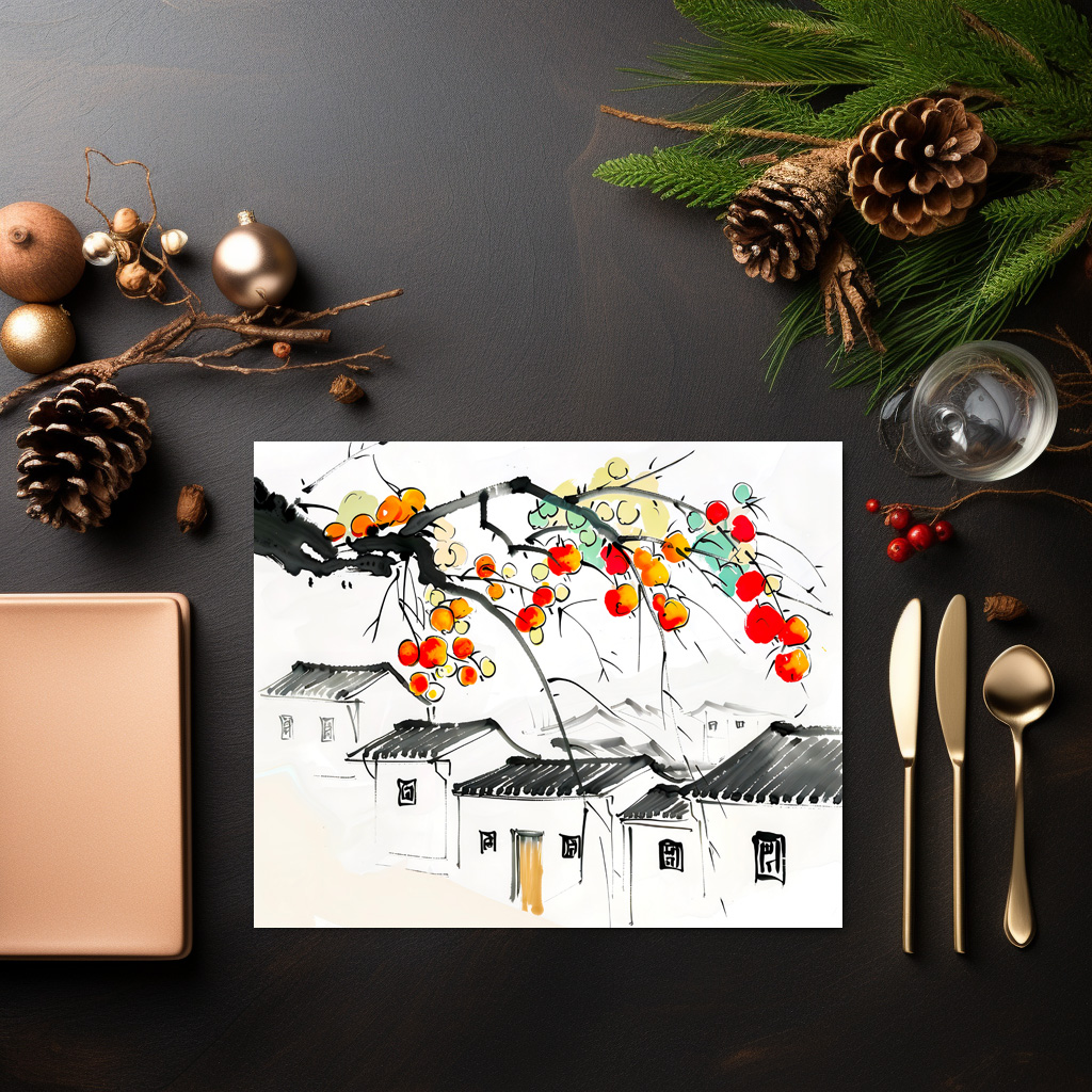 raxxa Premium-Tischset: Ripe Apples in a chinese Mountain Village – Image 2