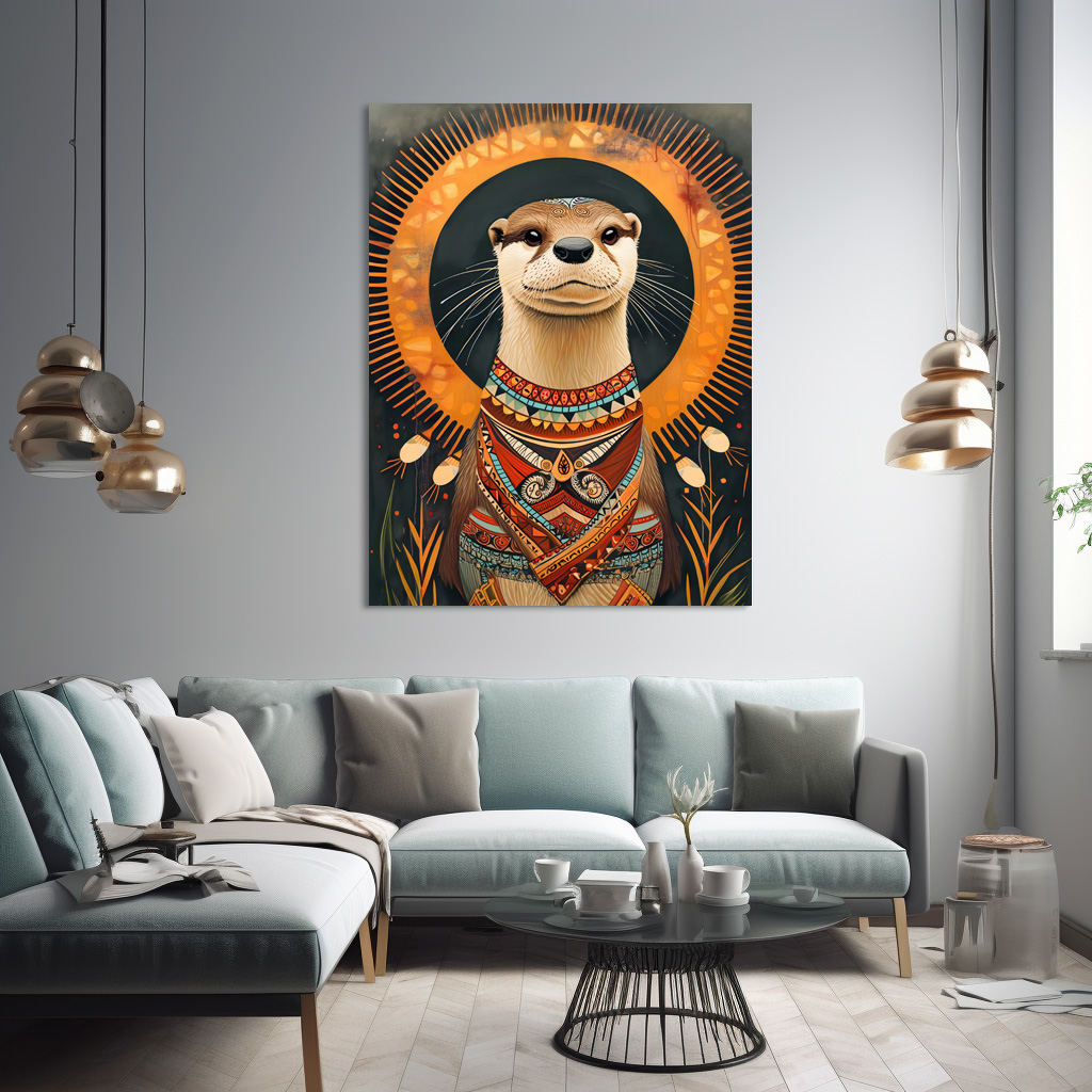 Poster: Otter Totem – Playful Deco Spirit – Bild 2