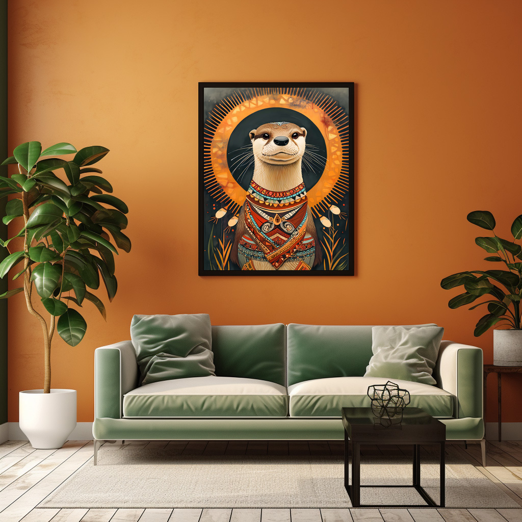 Poster: Otter Totem – Playful Deco Spirit – Bild 3