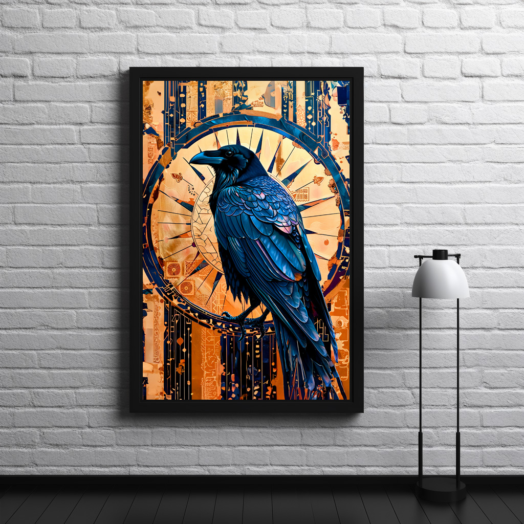 Poster: Raven Totem – Mystic Art Deco Symbol - immagine 2