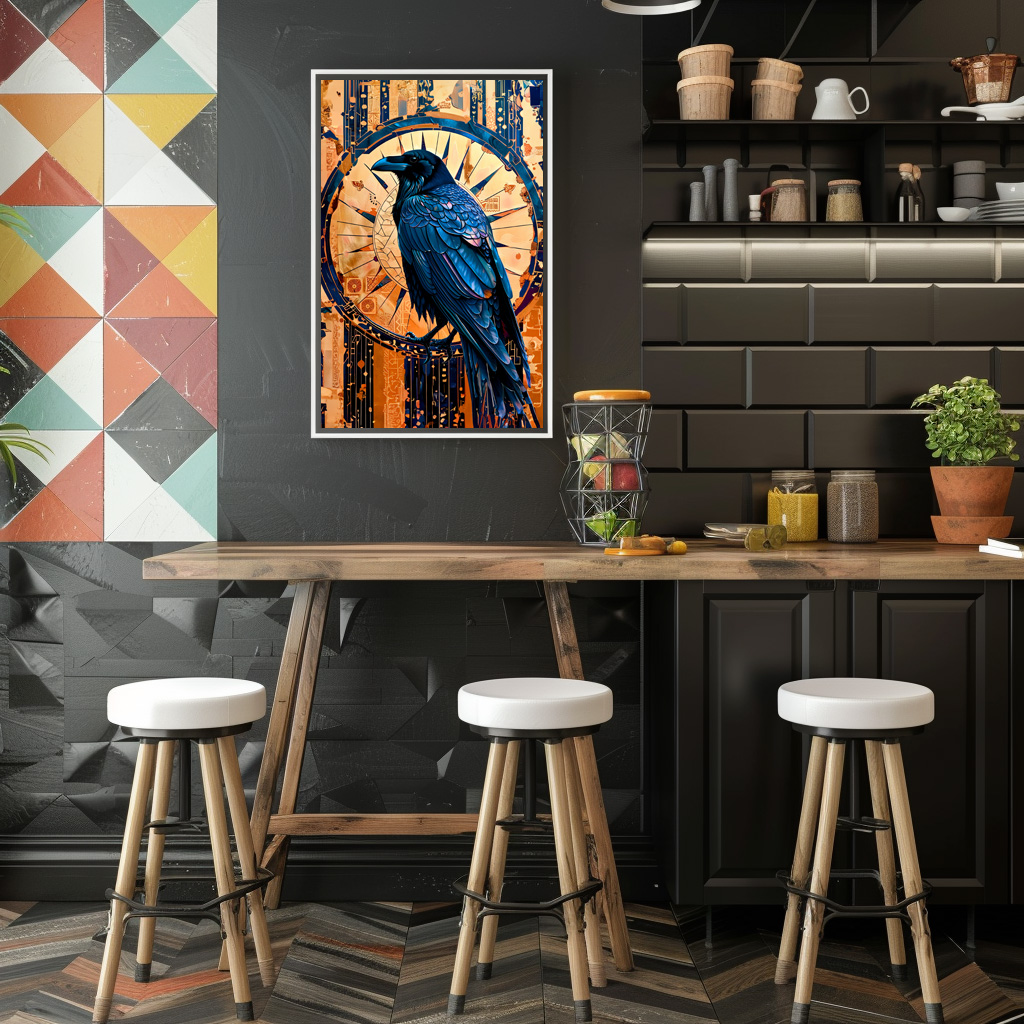 Poster: Raven Totem – Mystic Art Deco Symbol - immagine 3