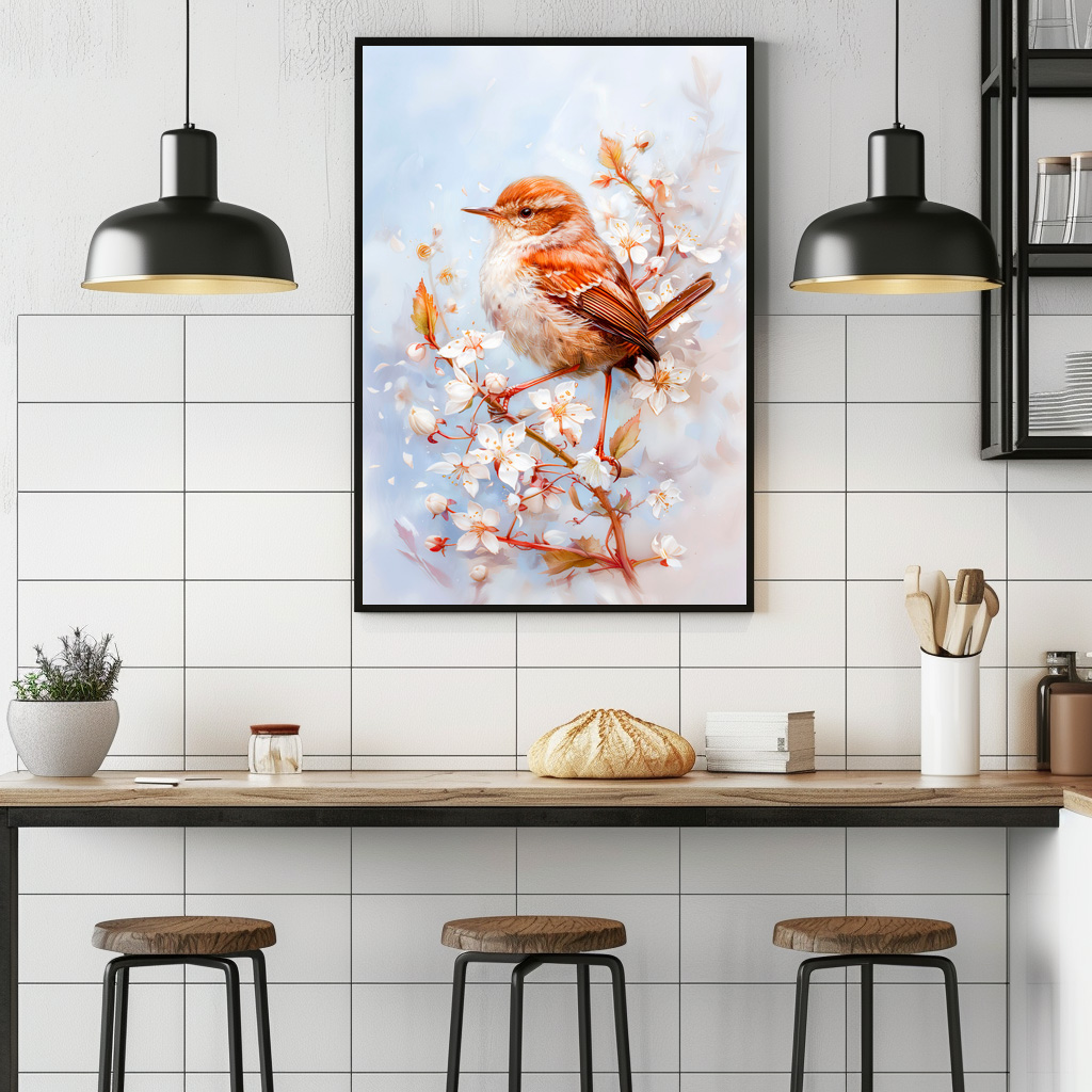 Poster: Wren in Woodland Impressionist Painting – Image 3