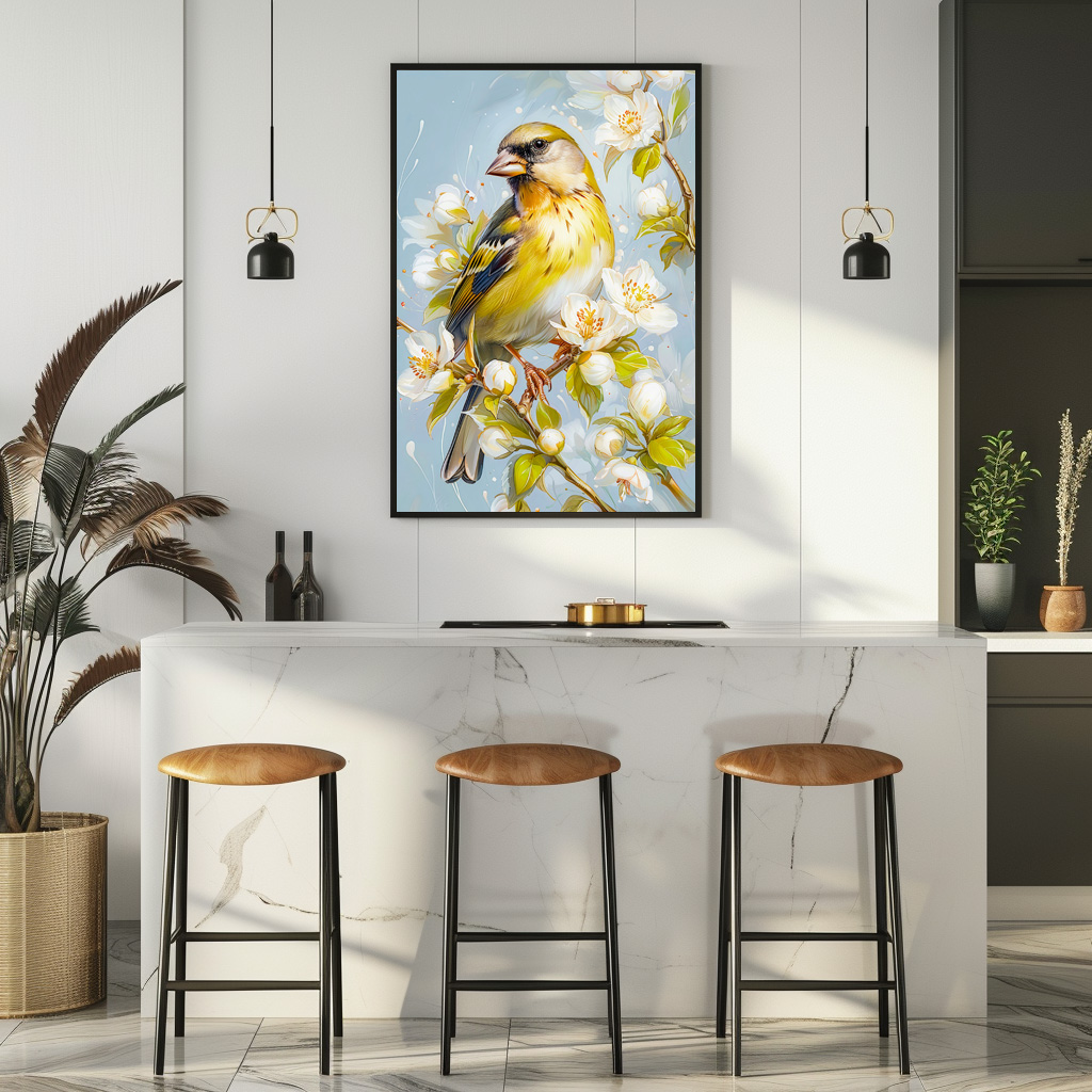 Poster: European Greenfinch in Natures Colors - Image 2