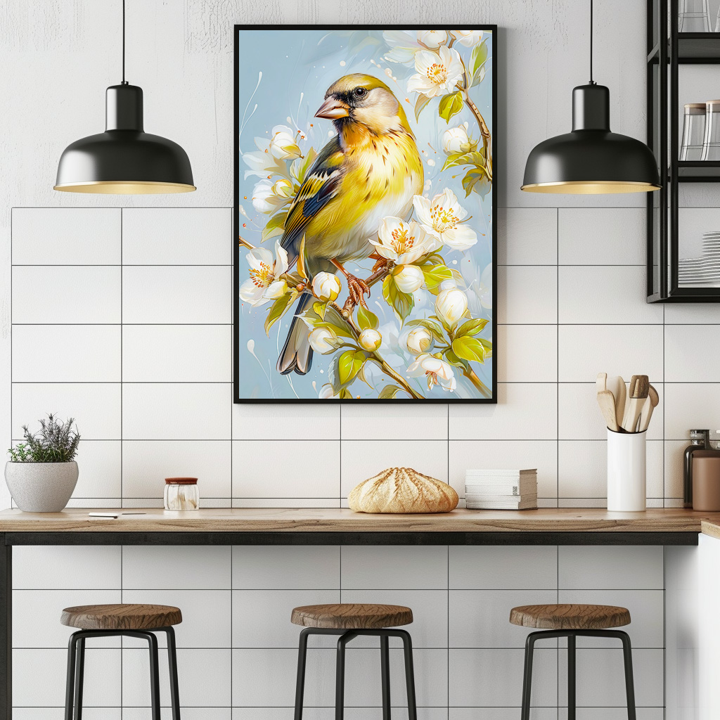Poster: European Greenfinch in Natures Colors - Image 3