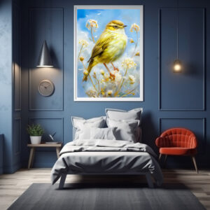 Poster: Willow Warbler in Impressionist Brushstrokes