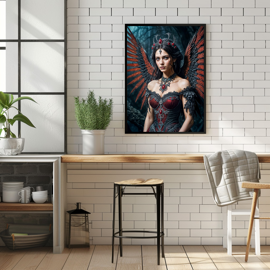 Poster: Dark Angel Queen with Red Wings - immagine 3