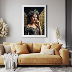 Poster: Golden Winged Dark Angel Queen