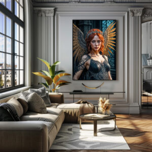 Poster: Golden Winged Dark Angel Queen