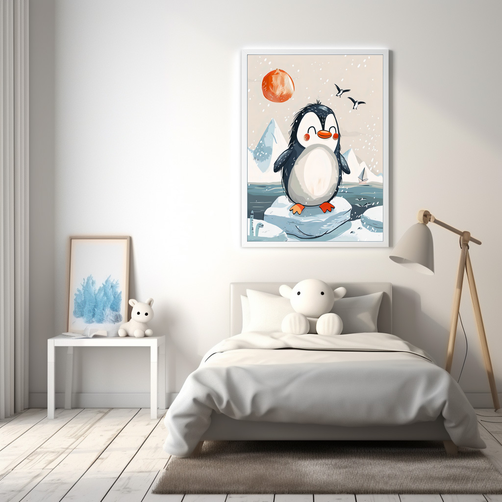 Poster: Cartoon of Penguin on Ice Floe - Image 2