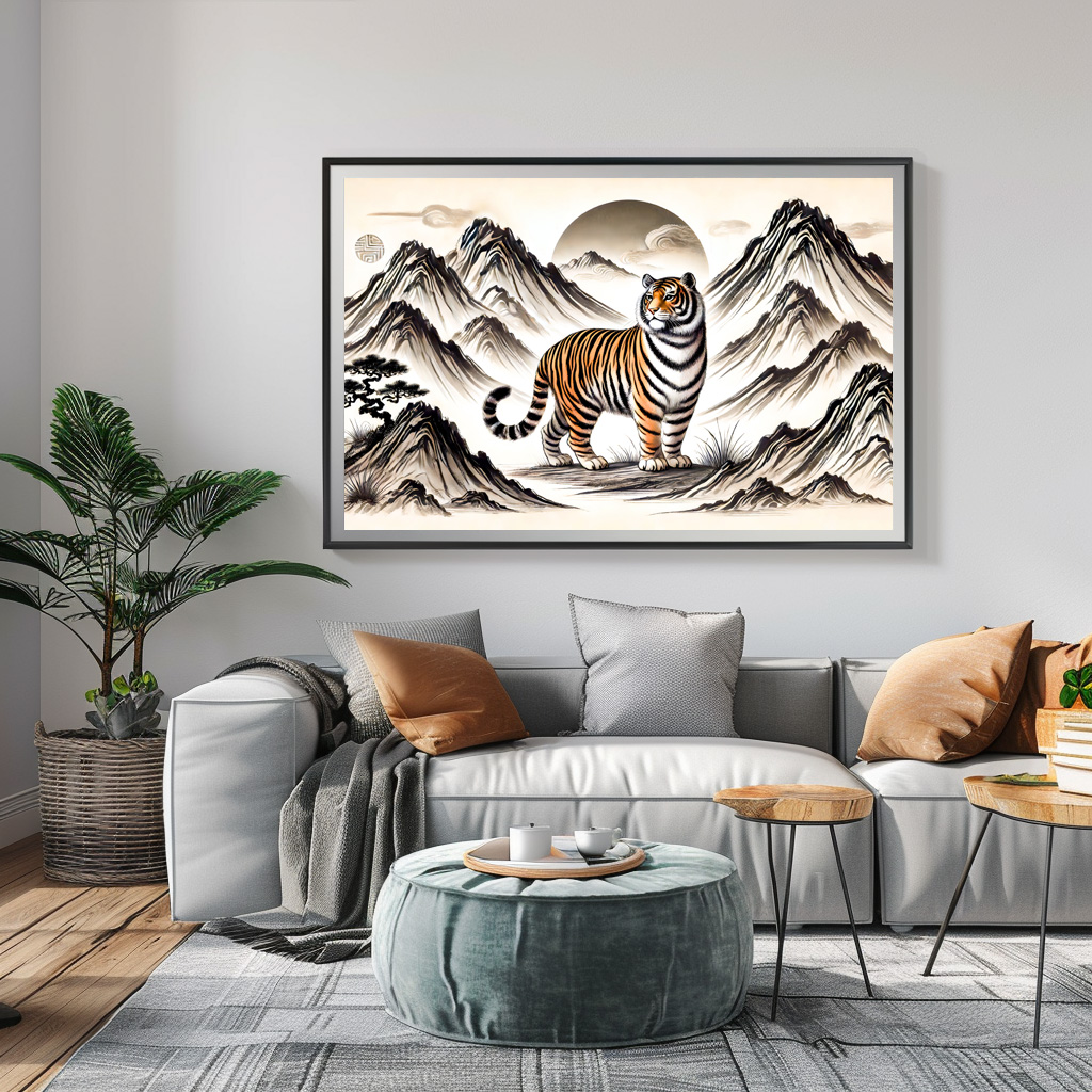 Poster: Fierce Tiger Roaming Mountains - Image 2
