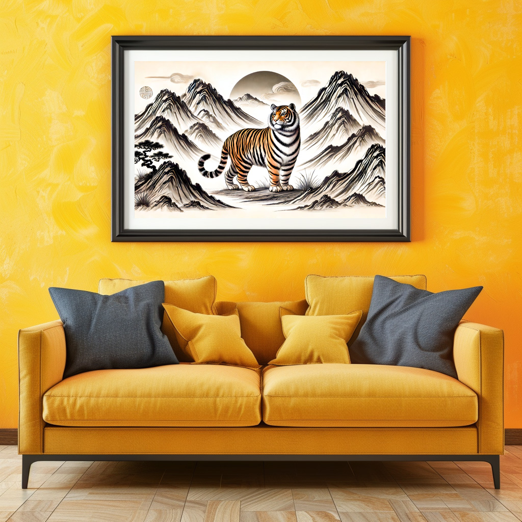 Poster: Fierce Tiger Roaming Mountains - Image 3