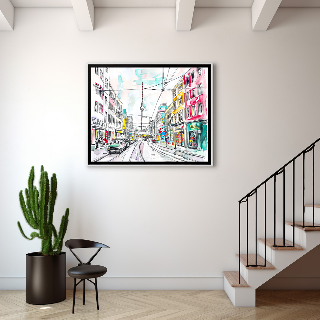 Poster: Watercolor Berlin Mitte TV Tower - Image 2
