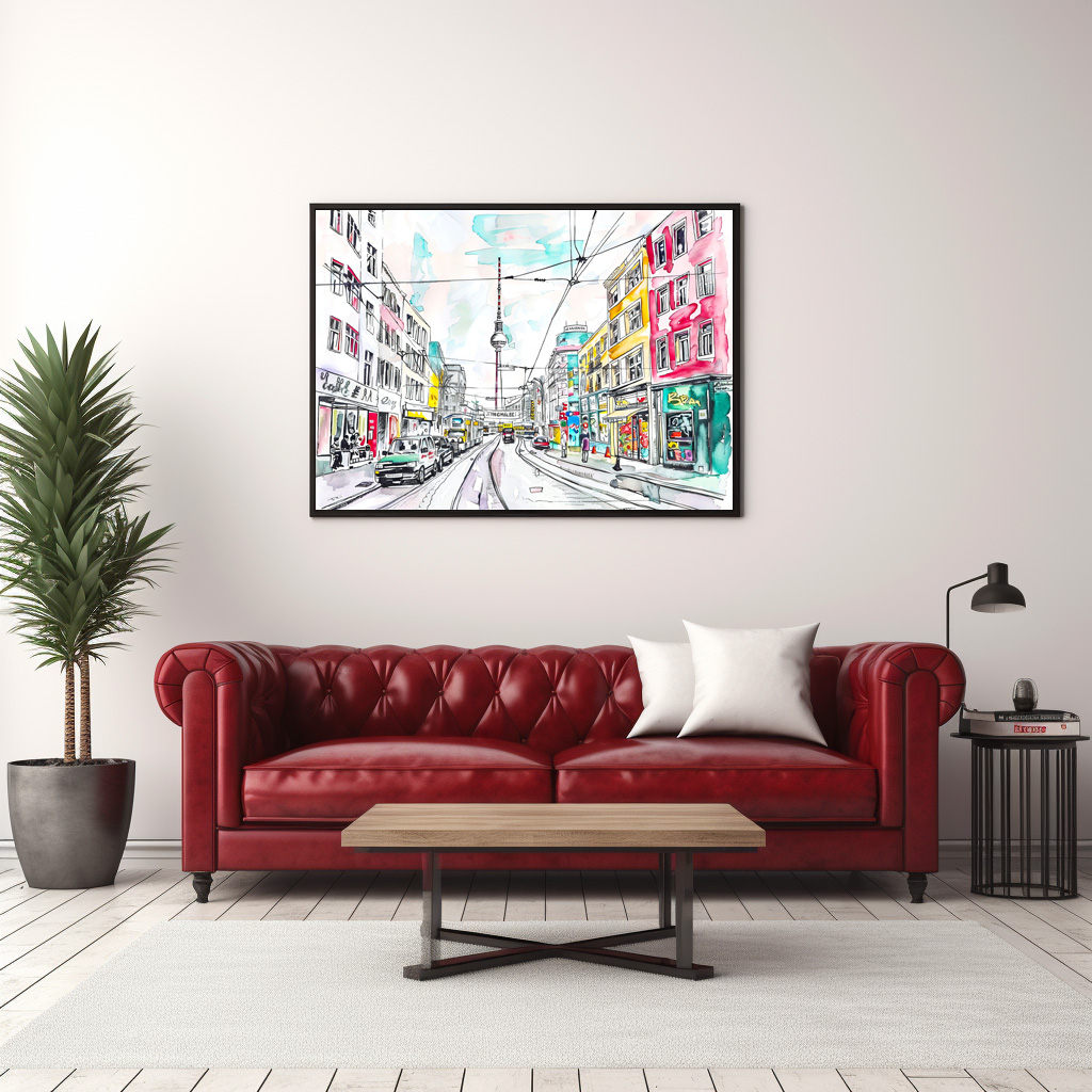 Poster: Watercolor Berlin Mitte TV Tower - Image 3