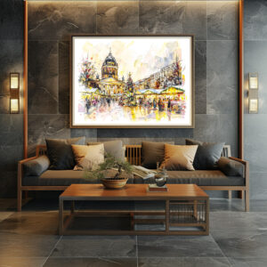 Poster: Watercolor Berlin Christmas Market