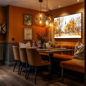 Poster: Watercolor Berlin Mitte Autumn TV Tower