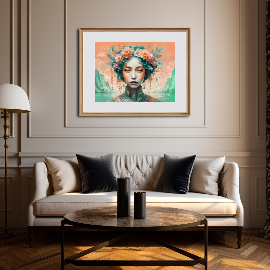 Poster: Golden Flower Fairy with Sparkling Eyes – Image 3
