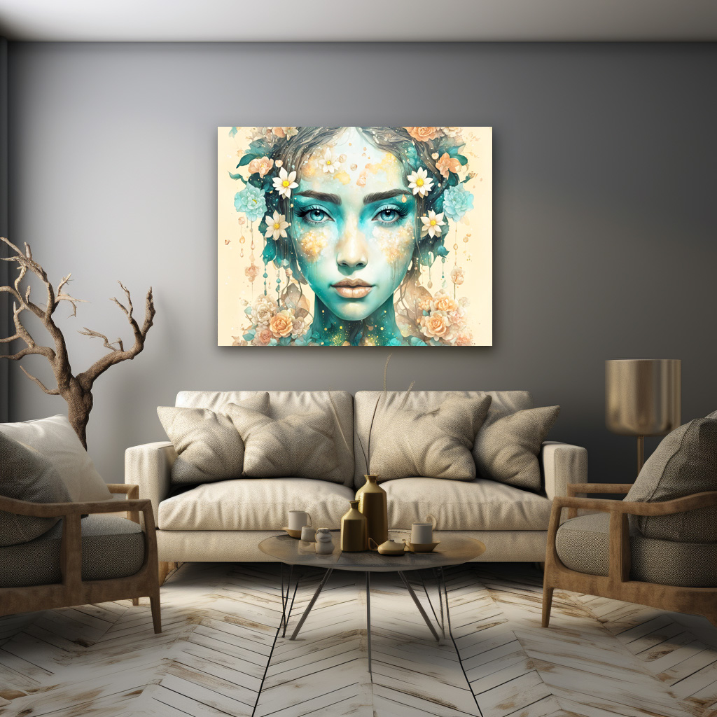 Poster: Golden Flower Fairy with Sparkling Eyes - Image 2