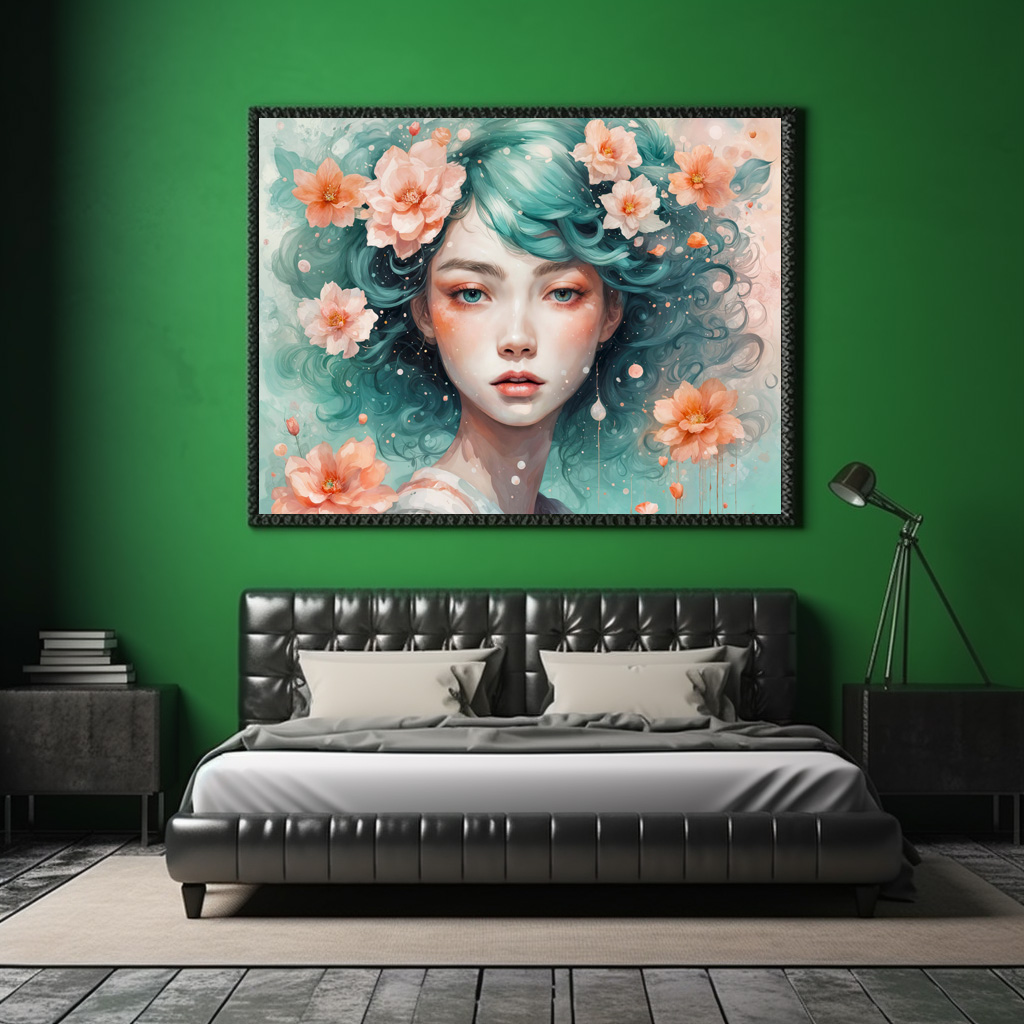 Poster: Enchanted Flower Nymph in Bloom