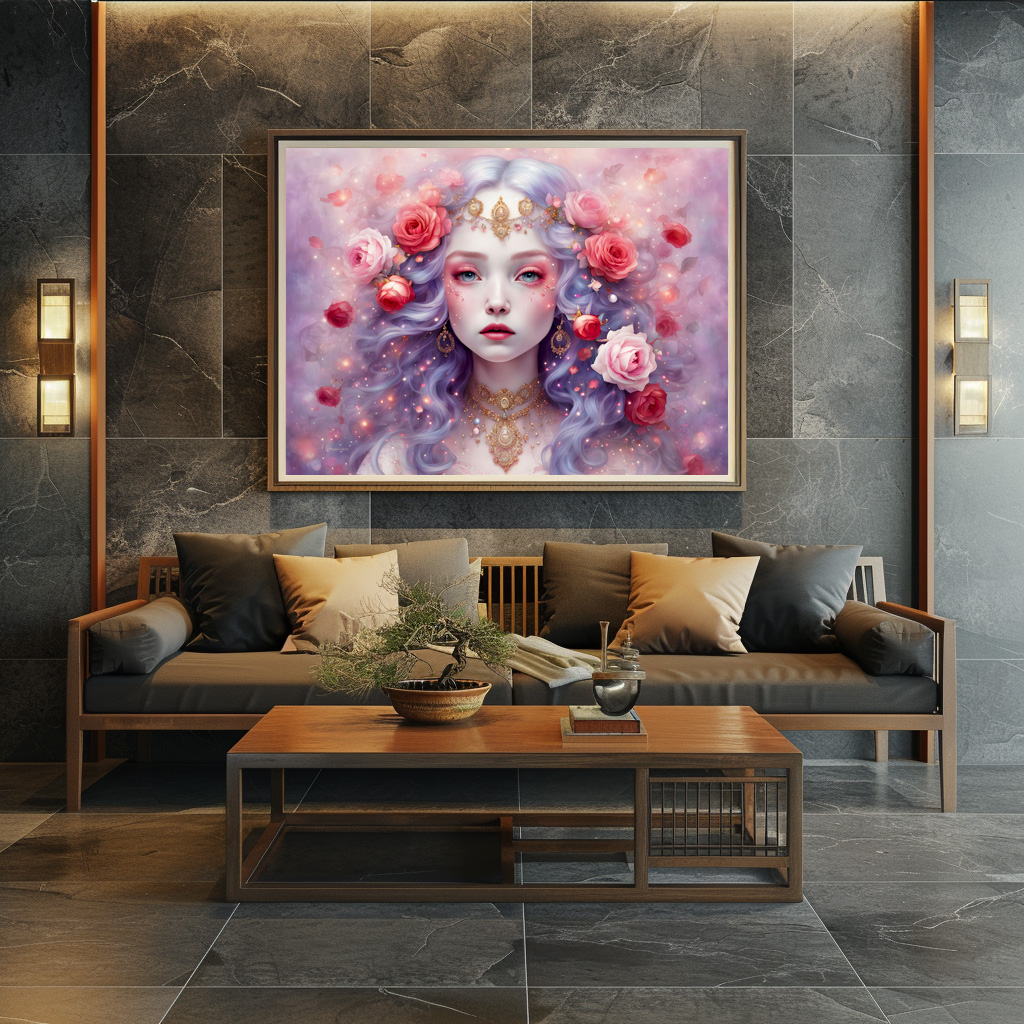 Poster: Enchanted Blossom Fairy Portrait - Image 2