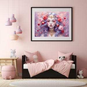 Poster: Enchanted Blossom Fairy Portrait