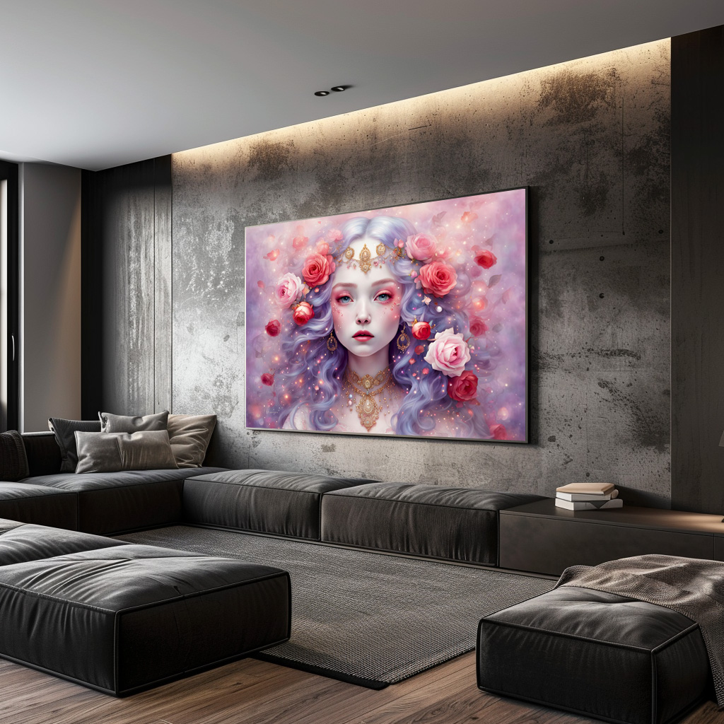 Poster: Enchanted Blossom Fairy Portrait - Image 3