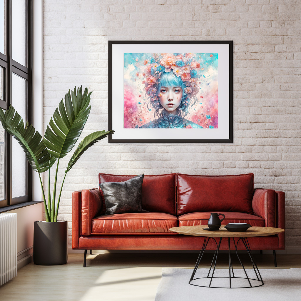 Poster: Flower Fairy with Blue Hair - immagine 3