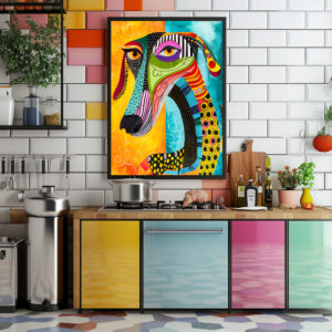 Poster: Pop-Art Dog in Expressive Colors