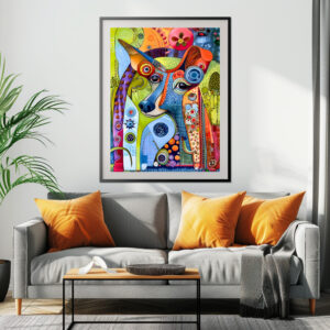 Poster: Pop-Art Dog in Bright Colors