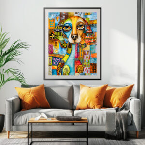 Poster: Abstract Pop-Art Dog Faces