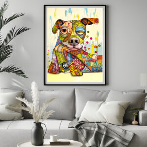 Poster: Colorful Pop-Art Dog Face