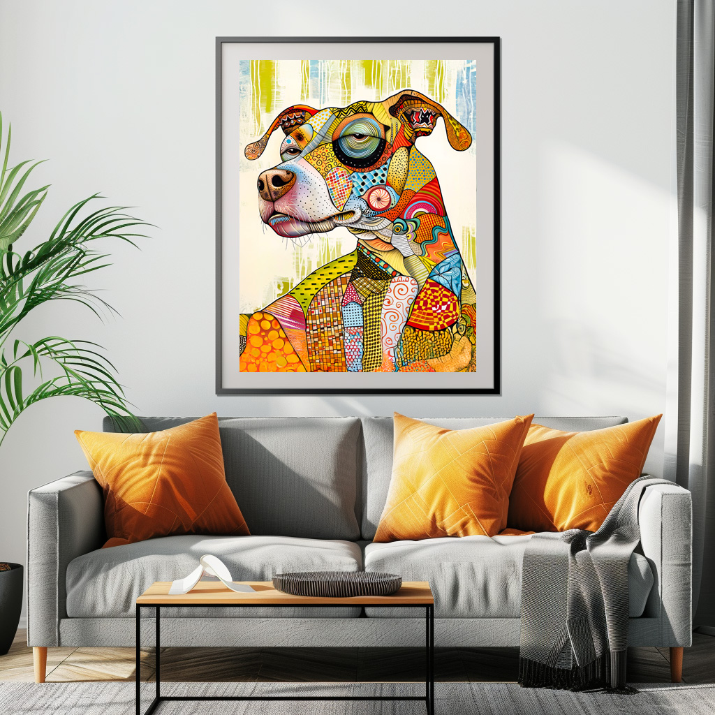 Poster: Bright and Bold Pop-Art Dog Portrait - immagine 2