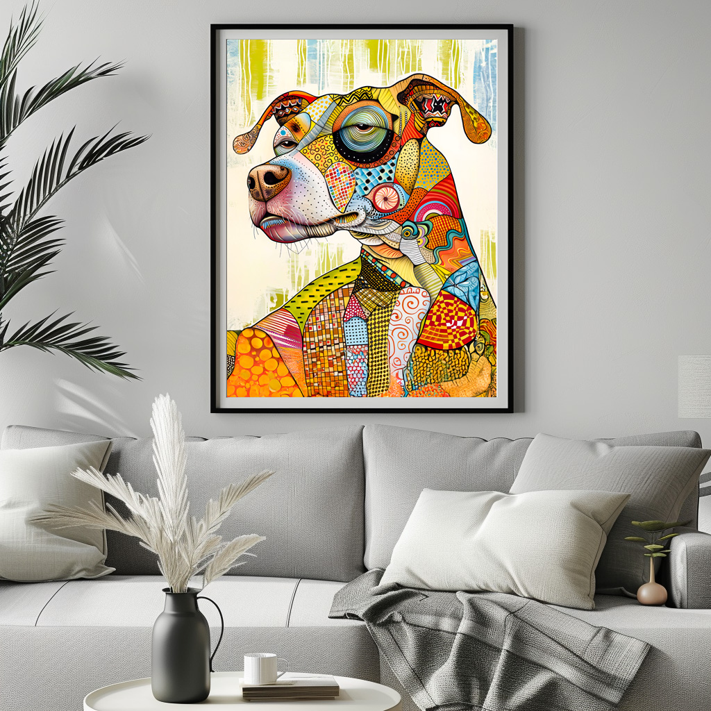 Poster: Bright and Bold Pop-Art Dog Portrait - immagine 3