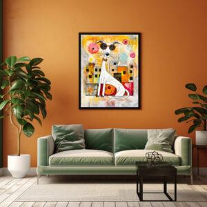 Poster: Crazy Pop-Art Dog Portrait