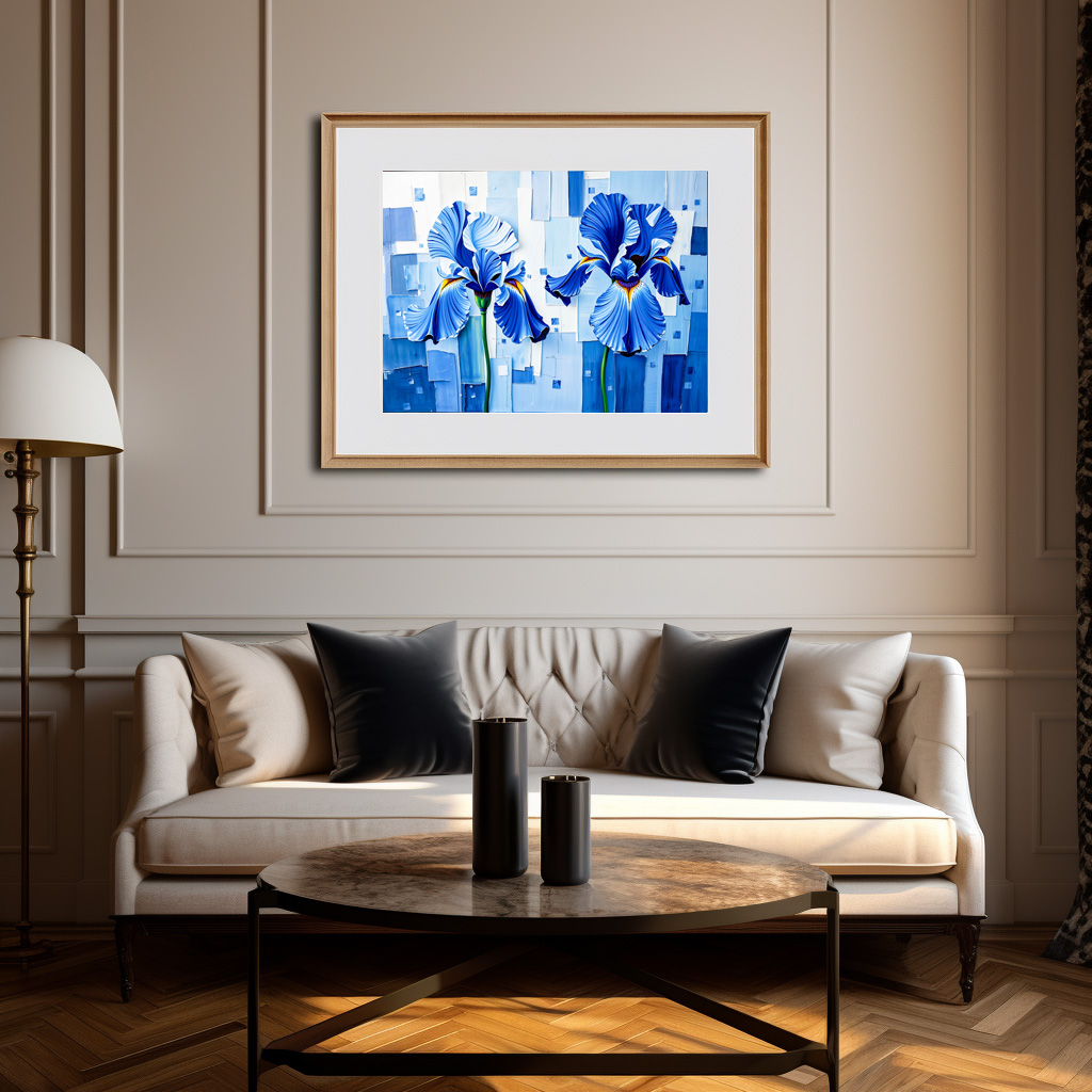 Poster: Elegant Iris in Modern Abstract Style - immagine 3