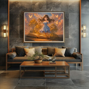 Poster: Anime girl with magical book powers