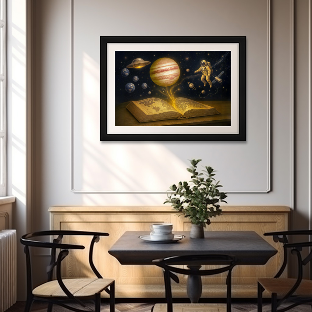 Poster: Astronaut floats from cosmic storybook – Image 3