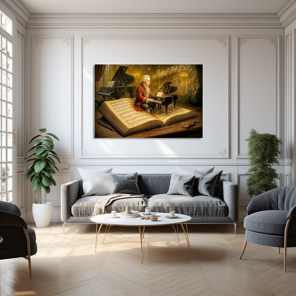 Poster: Mozart music scene from classic book – Image 3