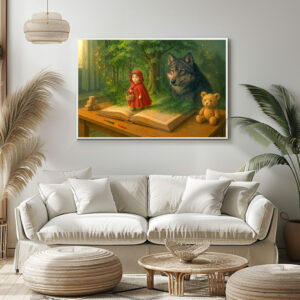 Poster: Red Riding Hood in magical kids room