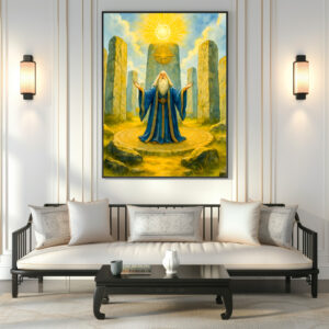 Poster: Celtic druid at sacred stone circle