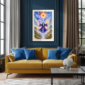 Poster: Celtic druid summoning elemental powers
