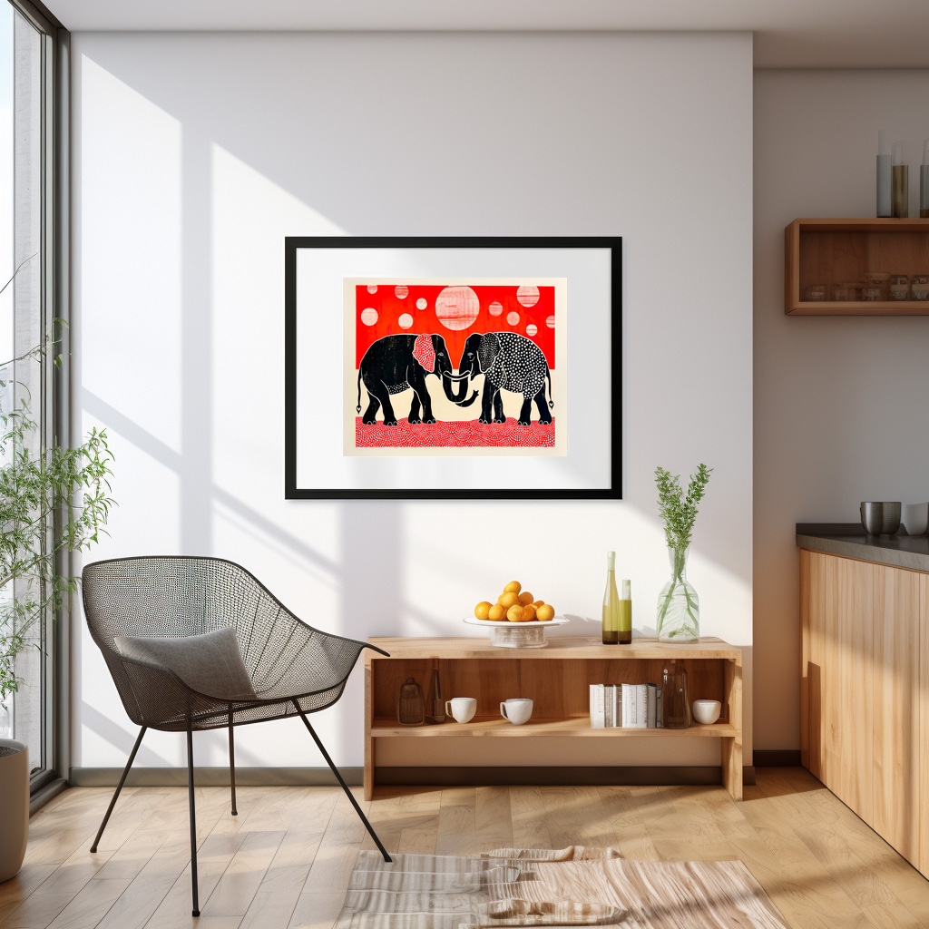 Poster: Black Elephants with Red Moons - Image 2