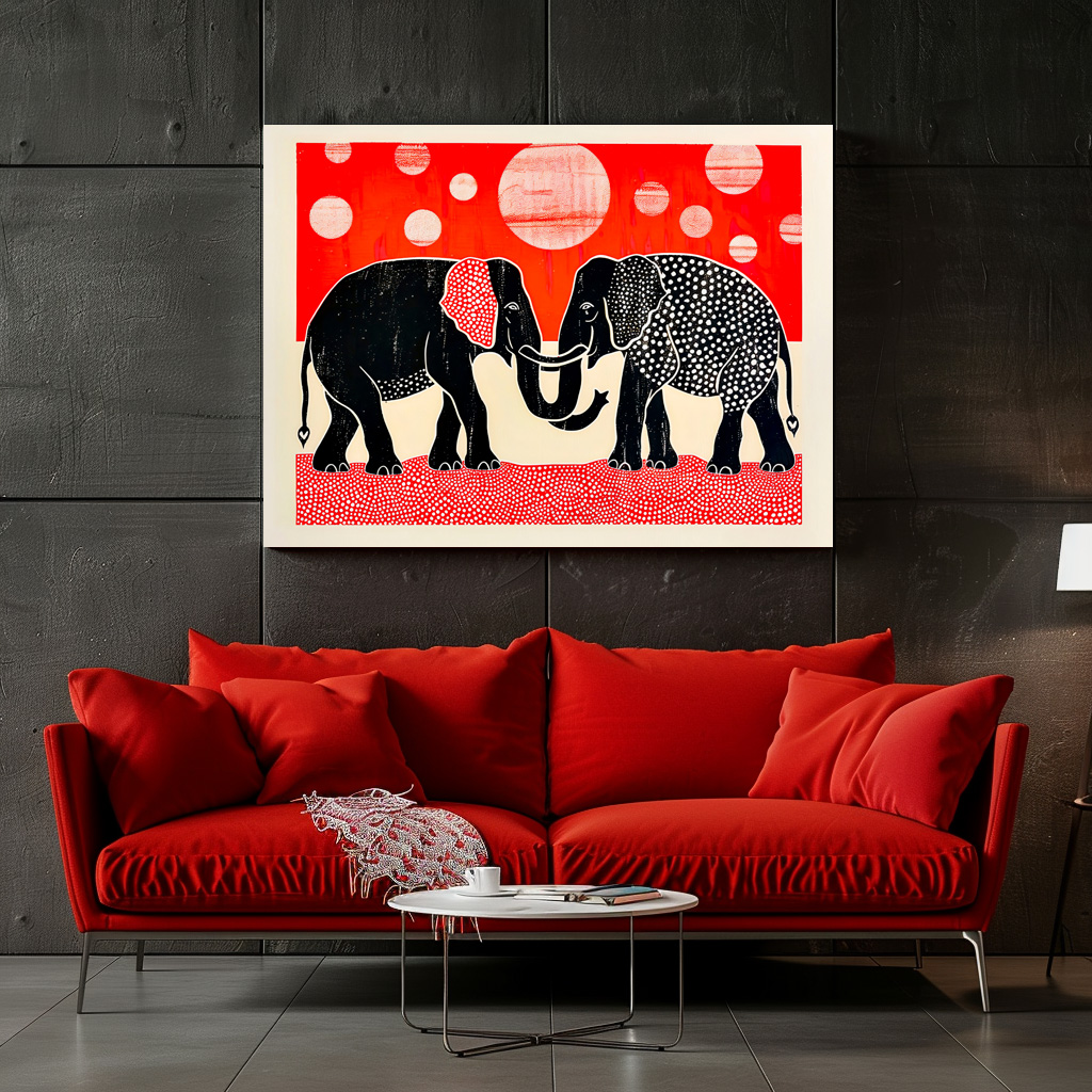 Poster: Black Elephants with Red Moons - Image 3