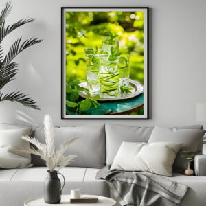 Poster: Cucumber Mint Water Fresh Drink
