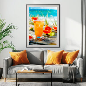 Poster: Grapefruit Margarita Beach Drink